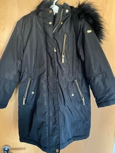 girls NEXT black waterproof jacket 6 years - Picture 1 of 8