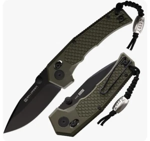 Willumsen Copenhagen Zero7 Folding Knife 3.5" 440C Steel Blade Green GRN Handle - Picture 1 of 3