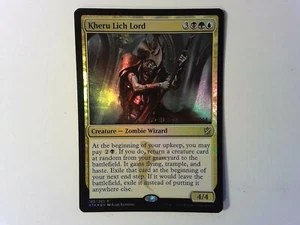 Foil Kheru Lich Lord Khans of Tarkir Promos - Magic the Gathering MTG - Multi - Picture 1 of 2