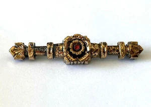 Antique Victorian Ladies Pin Brooch Gold Filled Etched Floral Scrollwork Beauty - Picture 1 of 12