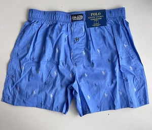 POLO RALPH LAUREN Herren XL All Over Pony Player Woven Cotton Boxer Blau - Bild 1 von 2