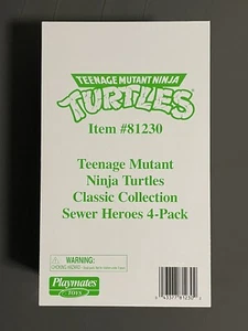 New Playmates Teenage Mutant Ninja Turtles Classic Collection Sewer Heroes confezione da 4 - Foto 1 di 11