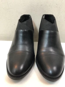 Vionic Black Leather Elastic Western Heel Ankle Bootie Size US 6.5-7/EU 37.5 - Picture 1 of 12