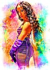 Sasha Banks Wrestling Superstar Diva  3/5 Aceo Fine Art Print By:Q Purple