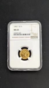1907 $2.5 Gold Liberty Head Quarter Eagle Coin NGC MS 65 - Picture 1 of 4