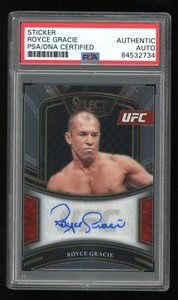 Royce Gracie PSA/DNA 2021 Panini Prizm UFC Signed Autograph Auto Serial #'d /99