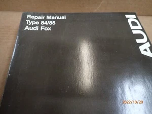 1973-1978 Audi Fox Type 84/85 Factory Shop Manual, 3rd. edition, published 2/78 - Bild 1 von 12