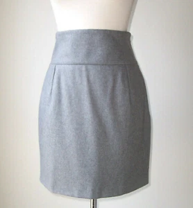 ALEXANDRE VAUTHIER Gris Lana Cintura Alta Cremallera Falda 40 8 - Imagen 1 de 3