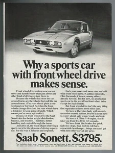 1972 SAAB SONETT advertisement, Saab sports car, print ad - Picture 1 of 3