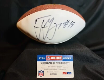 Ted Ginn NFL 正品签名威尔逊“公爵”面板足球 #19  — 第 1/2 张图片