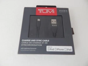 Tumi TUPWR-016-BLK Universal Charge & Sync Cable with Micro USB Connector 4ft - Zdjęcie 1 z 6