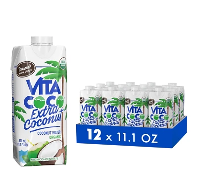 Vita Coco Organic Coconut Water, Extra Coconut | More "Coconutty" Flavor | Hydra - Image 1 of 4