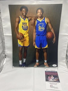 Jonathan Kuminga Moses Moody Dual Autograph Signed Warriors 11x14 Photo JSA COA - Picture 1 of 4