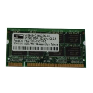 512Mo RAM Portátil Sodimm ProMOS V826664G24SCSG-C0 DDR1 PC-2700 333MHz - Imagen 1 de 1