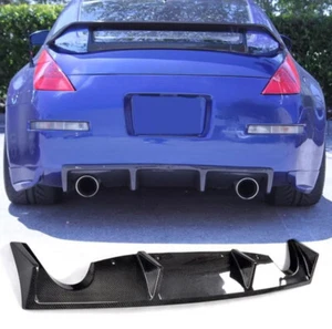 Difusor de parachoques trasero barbilla labial para fibra de carbono real 2003-2006 Nissan Z33 350Z - Imagen 1 de 15