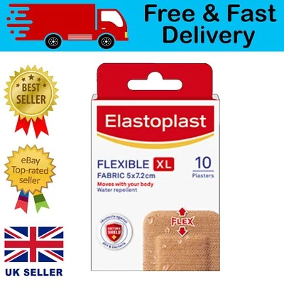 Elastoplast Knee & Elbow Fabric with large pad for better coverage 10 Plasters
