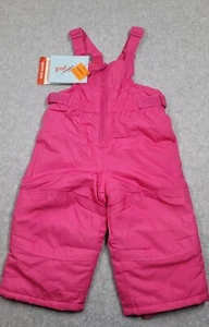 Toddler Snow Bib Fleece Lined Overalls - Cat & Jack Pink 12M NWT - Picture 1 of 6