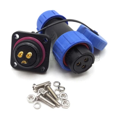 SP21 3Pin 30A Circular Waterproof Connector,Aviation Cable Connector Plug Socket - Image 1 of 4