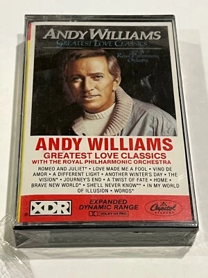 Andy Williams Greatest Love Classics Capitol 1984 Cassette, Royal Phil, SEALED!! - Image 1 of 2