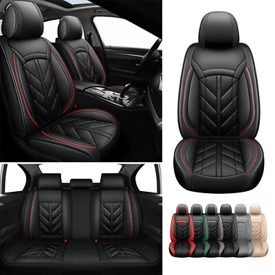 For Nissan Car Seat Cover Front&Rear Full Set Seat Protector Pu Leather Seat - Image 1 of 4
