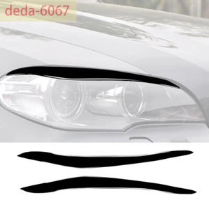 Carbon fiber Front Headlight Eyelids Eyebrow Panel Cover For BMW X5 E70 2010-12 - Picture 1 of 5