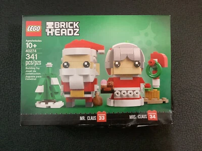 LEGO 40274 BrickHeadz Mr. & Mrs. Claus Nuevo (Caja dañada) Foto 1 de 4