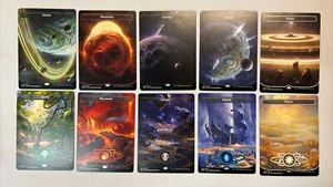 Unfinity Land Set 10 orbitale planetare NM-M randlose vollständige Kunstkarten UNF Planet - Bild 1 von 4