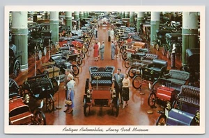 Henry Ford Museum Antique Automobiles Dearborn Michigan Chrome Postcard - Picture 1 of 2