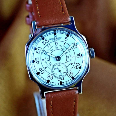 Vintage POBEDA Wristwatch Pilot Aviator Soviet Mechanical Men`sWatch USSR - Image 1 of 4