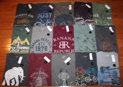 NEW NWT Mens Banana Republic Graphic Logo Elephant Tee T-Shirt 25 Styles Choose - Image 1 of 4