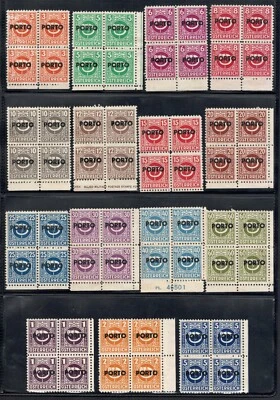 Austria complete set in Block 4, Issued by The Renner Government overprints 1946 - Image 1 of 2