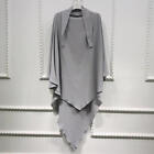 Cravate monocouche diamant triangulaire instantanée Khimar-Hijab-Jilbab couleur dos gris