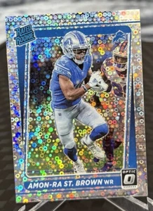 Optic Amon-Ra St. Brown Disco Prizm 2021 clasificación Rookie RC #85/125 - Imagen 1 de 5