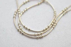 Cadena de serpiente italiana de plata de ley 925, cuentas estrechas. 4 gramos, 40 cm, 16" - Imagen 1 de 10