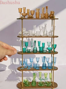 7PC Vintage European Style 1/6 Scale Dollhouse Miniature Carved Goblet Set Bar - Picture 1 of 27