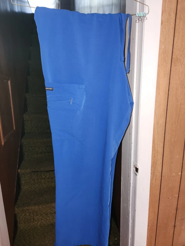 Jockey女式2XL皇家蓝色抽绳磨砂裤医用制服 — 第 1/1 张图片