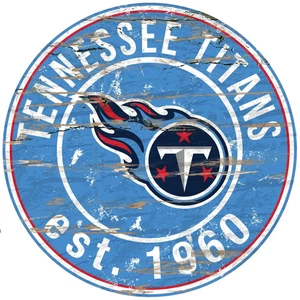 Tennessee Titans 12" Distressed Established Date Holzschild - Bild 1 von 1