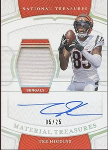 Tee Higgins 2024 National Treasures On Card Auto Autograph Patch Bengals 5/25 - Picture 1 of 2