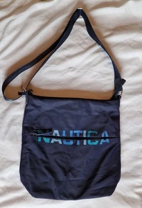 Nautica Shoulder Bag In Blue Front Zip Pocket Adjustable Strap - Picture 1 of 10