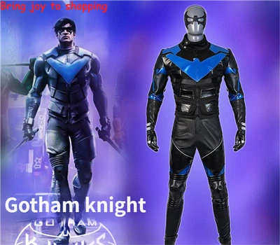 Batman: Gotham Knight Nightwing Battle Outfit Men Halloween Suit Cosplay Costume - Image 1 of 4