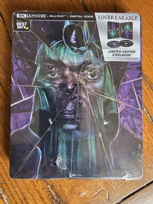 Unbreakable Steelbook 4K Ultra + Blu-Ray Best Buy Exclusive✅️ Sealed New 💿📦🚀 - Image 1 of 4