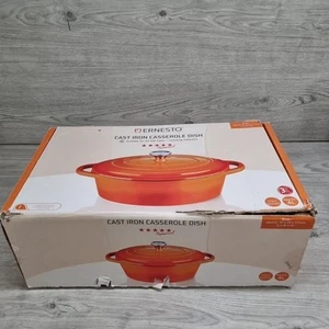 Plato Asador Profesional Ernesto 4L Hierro Fundido ESMALTE Recubierto 23cm Forma Ovalada - Imagen 1 de 17