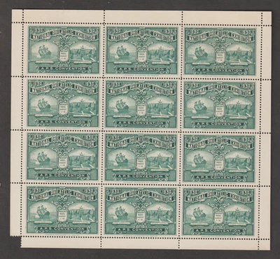 Poster Cinderella labels 1930 National Philatelic Exhibition Sheet - Image 1 of 2