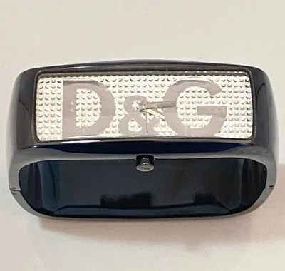 Dolce & Gabbana Time Intelligence Black Band Bracelet Rhinestone Watch WORKING - Image 1 of 4