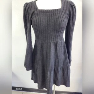 Anrabess Casual Long Sleeve Sweater Dress Black Womens S NWT - Picture 1 of 10