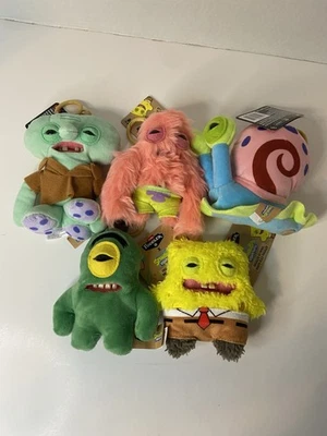 Zuru Fuggler x Spongebob квадратные штаны брелок плюшевое кольцо набор из 5 новый с Ярлыками - Изображение 1 из 4