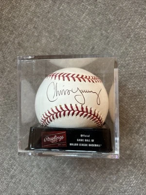 Béisbol Oficial Firmado por Chris Young (SP) - Punto Dulce - Sin Certificado de Autenticidad - Estuche Gratis Foto 1 de 4