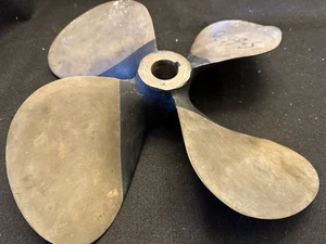 Vintage NOS 4-Blade Brass/Bronze Propeller - Nautical Decor or Actual Use - 17" - Picture 1 of 10
