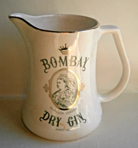 BOMBAY DRY GIN Advertising Pitcher with Image of Queen Victoria made in Egland - Picture 1 of 6