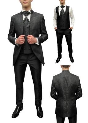 Cutaway Anzug Herren Hochzeitsanzug 5 teilig Gr.48 Schwarz - Bild 1 von 4